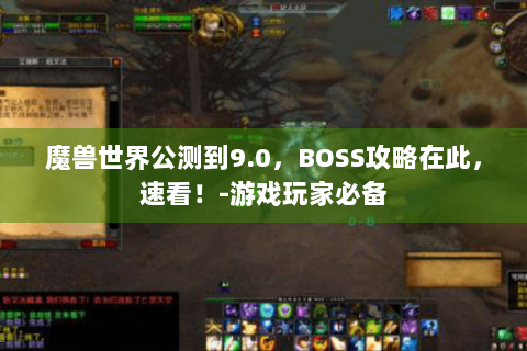 魔兽世界公测到9.0，BOSS攻略在此，速看！-游戏玩家必备