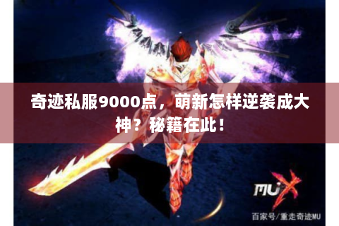 奇迹私服9000点，萌新怎样逆袭成大神？秘籍在此！