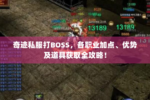 奇迹私服打BOSS，各职业加点、优势及道具获取全攻略！