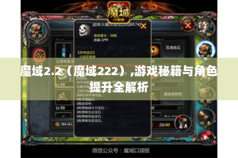 魔域2.2（魔域222）,游戏秘籍与角色提升全解析