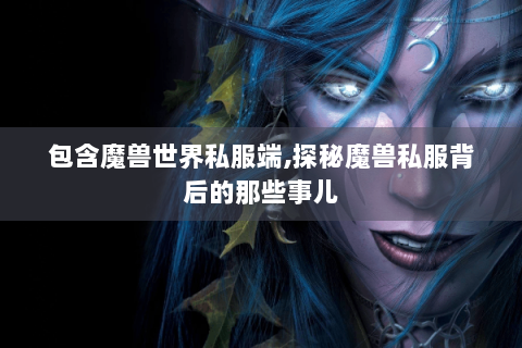 包含魔兽世界私服端,探秘魔兽私服背后的那些事儿