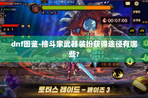 dnf图鉴-格斗家武器装扮获得途径有哪些?