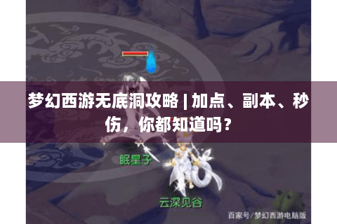 梦幻西游无底洞攻略 | 加点、副本、秒伤，你都知道吗？