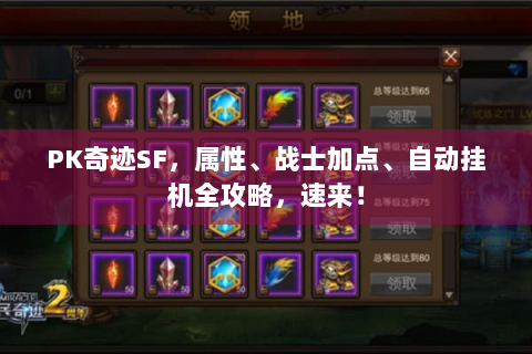 PK奇迹SF，属性、战士加点、自动挂机全攻略，速来！