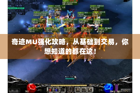 奇迹MU强化攻略，从基础到交易，你想知道的都在这！