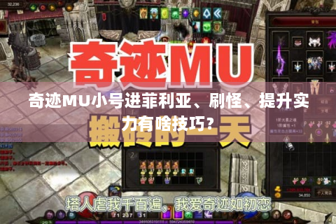 奇迹MU小号进菲利亚、刷怪、提升实力有啥技巧？