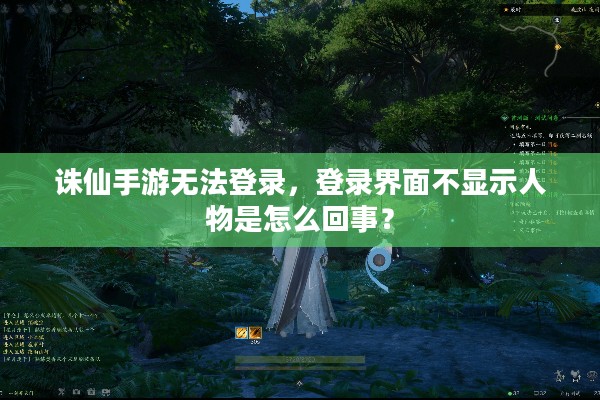 诛仙手游无法登录，登录界面不显示人物是怎么回事？