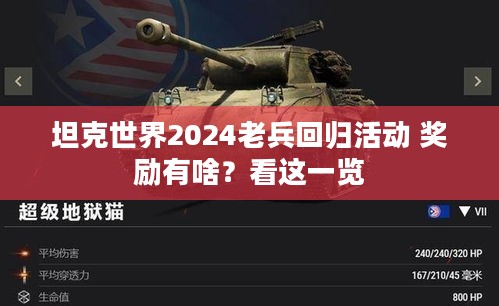 坦克世界2024老兵回归活动 奖励有啥？看这一览