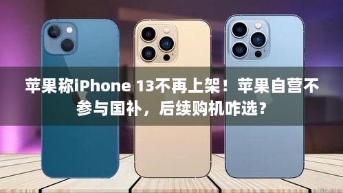 苹果称iPhone 13不再上架！苹果自营不参与国补，后续购机咋选？