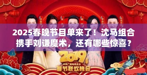 2025春晚节目单来了！沈马组合携手刘谦魔术，还有哪些惊喜？