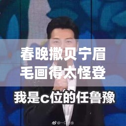 春晚撒贝宁眉毛画得太怪登热搜，究竟是造型失误还是真用了替身？