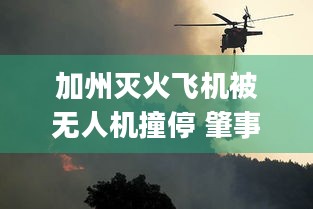 加州灭火飞机被无人机撞停 肇事者竟是CODT组创始人 | 无人机操作安全引关注