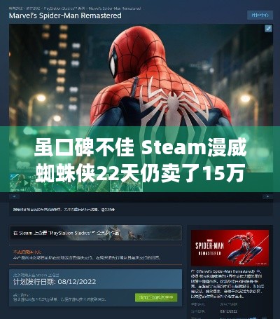 虽口碑不佳 Steam漫威蜘蛛侠22天仍卖了15万份，原因究竟几何？