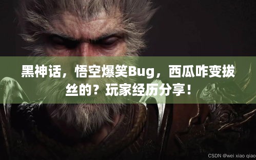 黑神话，悟空爆笑Bug，西瓜咋变拔丝的？玩家经历分享！