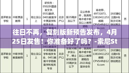 往日不再，复刻版新预告发布，4月25日发售！你准备好了吗？-索尼State of Play