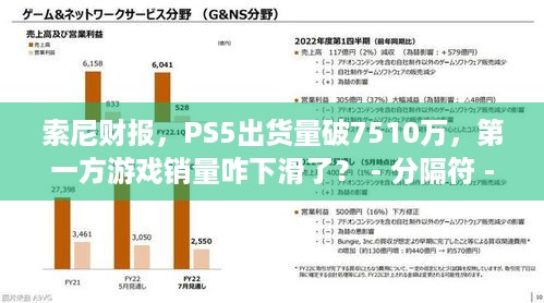 索尼财报，PS5出货量破7510万，第一方游戏销量咋下滑了？ - 分隔符 - 索尼财报、PS5、第一方游戏销量