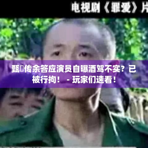 甄嬛传余答应演员自曝酒驾不实？已被行拘！ - 玩家们速看！