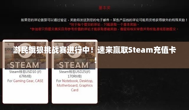 游民饿狼挑战赛进行中！速来赢取Steam充值卡！