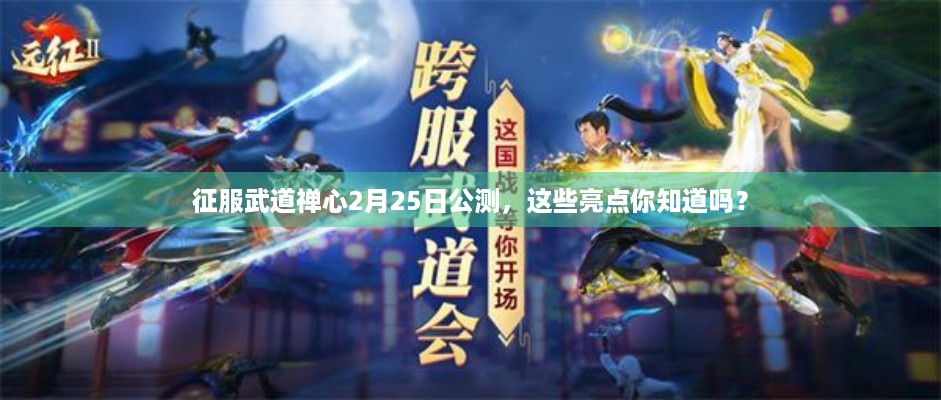 征服武道禅心2月25日公测，这些亮点你知道吗？