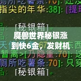 魔兽世界秘银涨到快6金，发财机会来了？咋抓住？