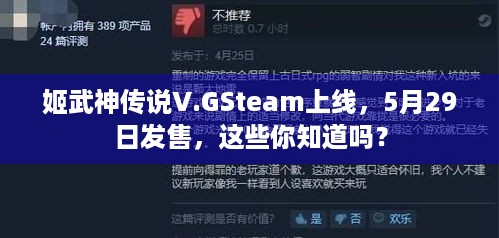 姬武神传说V.GSteam上线，5月29日发售，这些你知道吗？