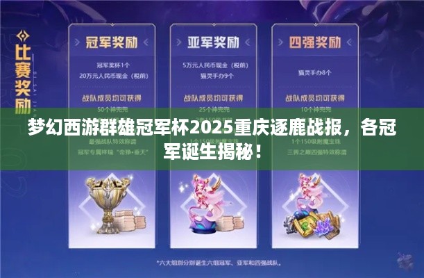 梦幻西游群雄冠军杯2025重庆逐鹿战报，各冠军诞生揭秘！